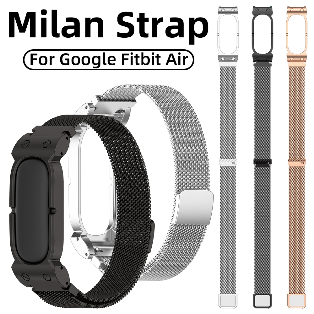 Stainless Mesh Band - Pulseira de relógio milanesa para fitbit