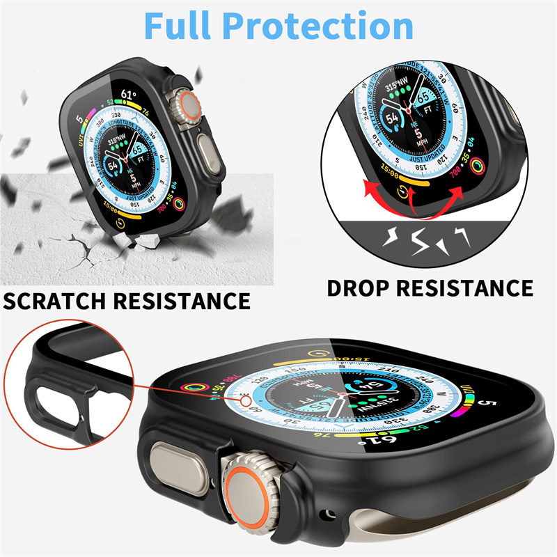 Vidro + capa para apple watch  - Smartwatch Band Accessories avaliação e preço