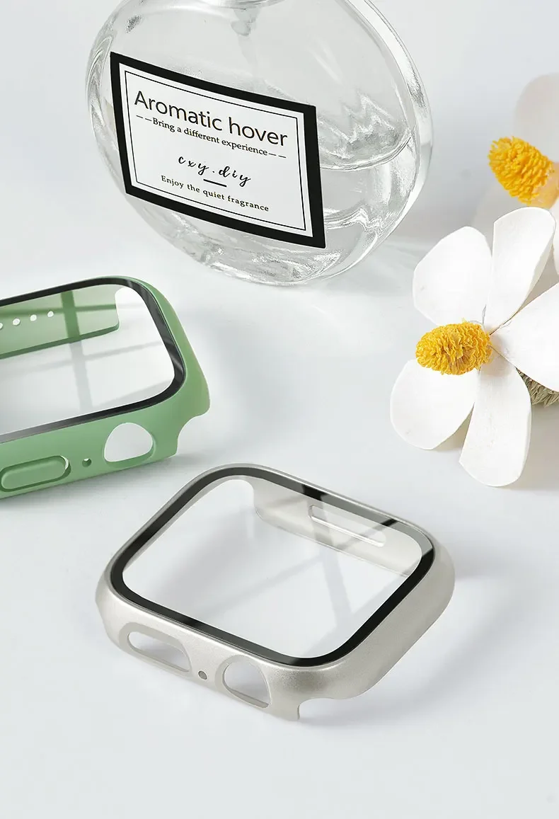 Vidro temperado + capa para ap - Smartwatch Band Accessories avaliação e preço