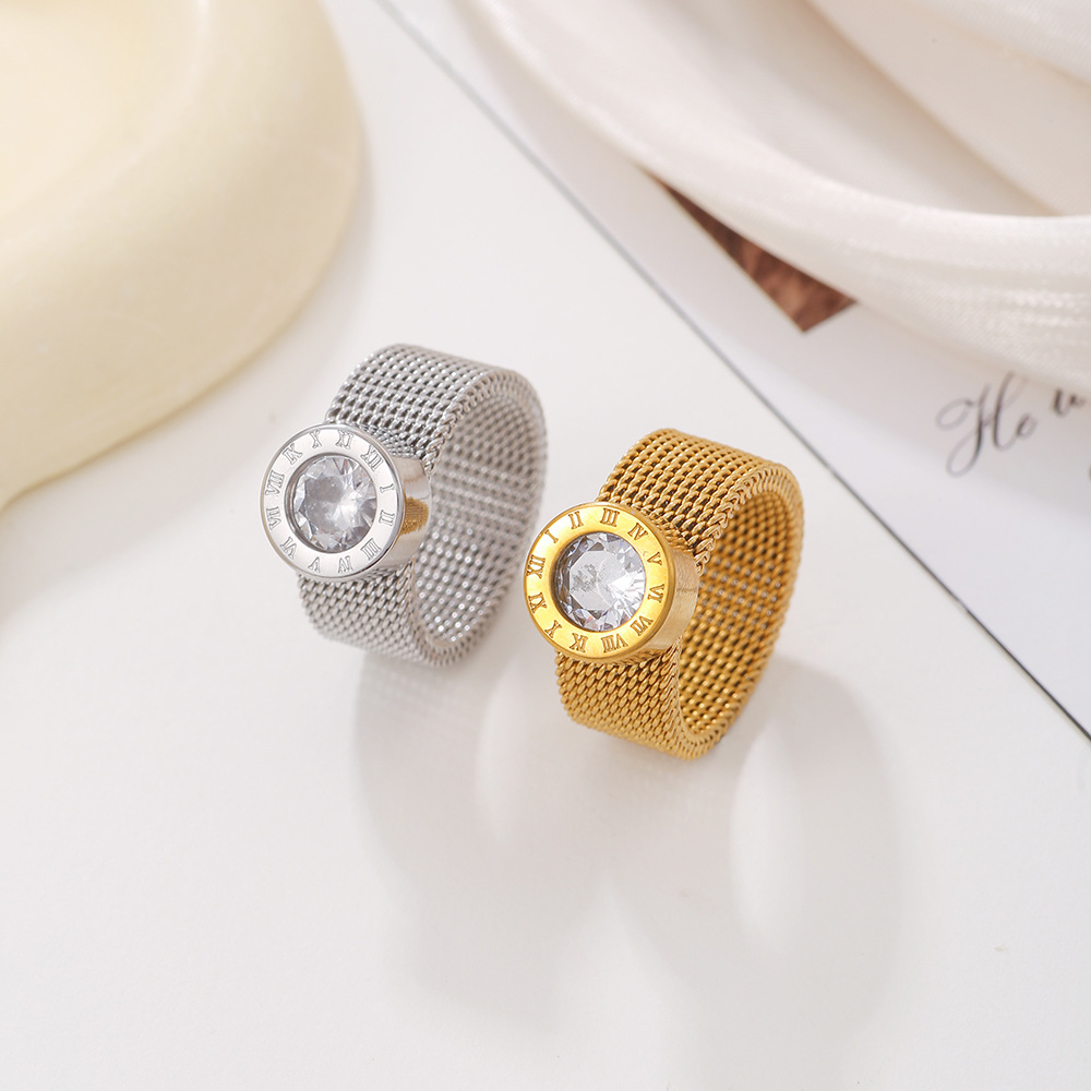 Anel romano retrô de aço inoxi - Stainless Mesh Band avaliação e preço