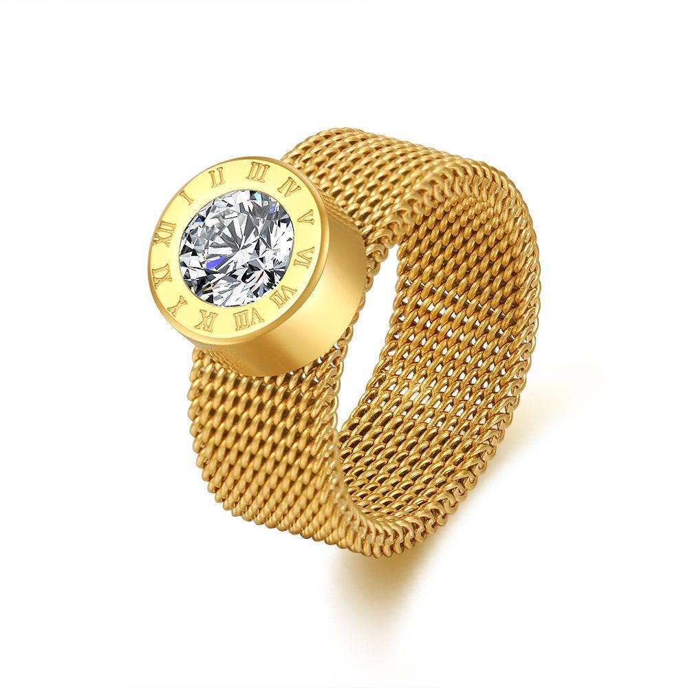 Anel romano retrô de aço inoxi - Stainless Mesh Band avaliação e preço