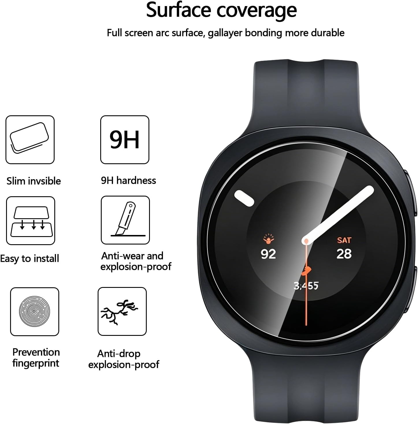 5 unidades de película de vidr - Accessories For Galaxy Watch 5 avaliação e preço