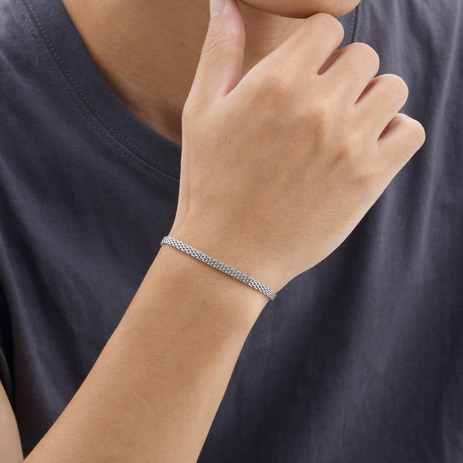 Pulseira de corrente de malha  - Stainless Mesh Band avaliação e preço