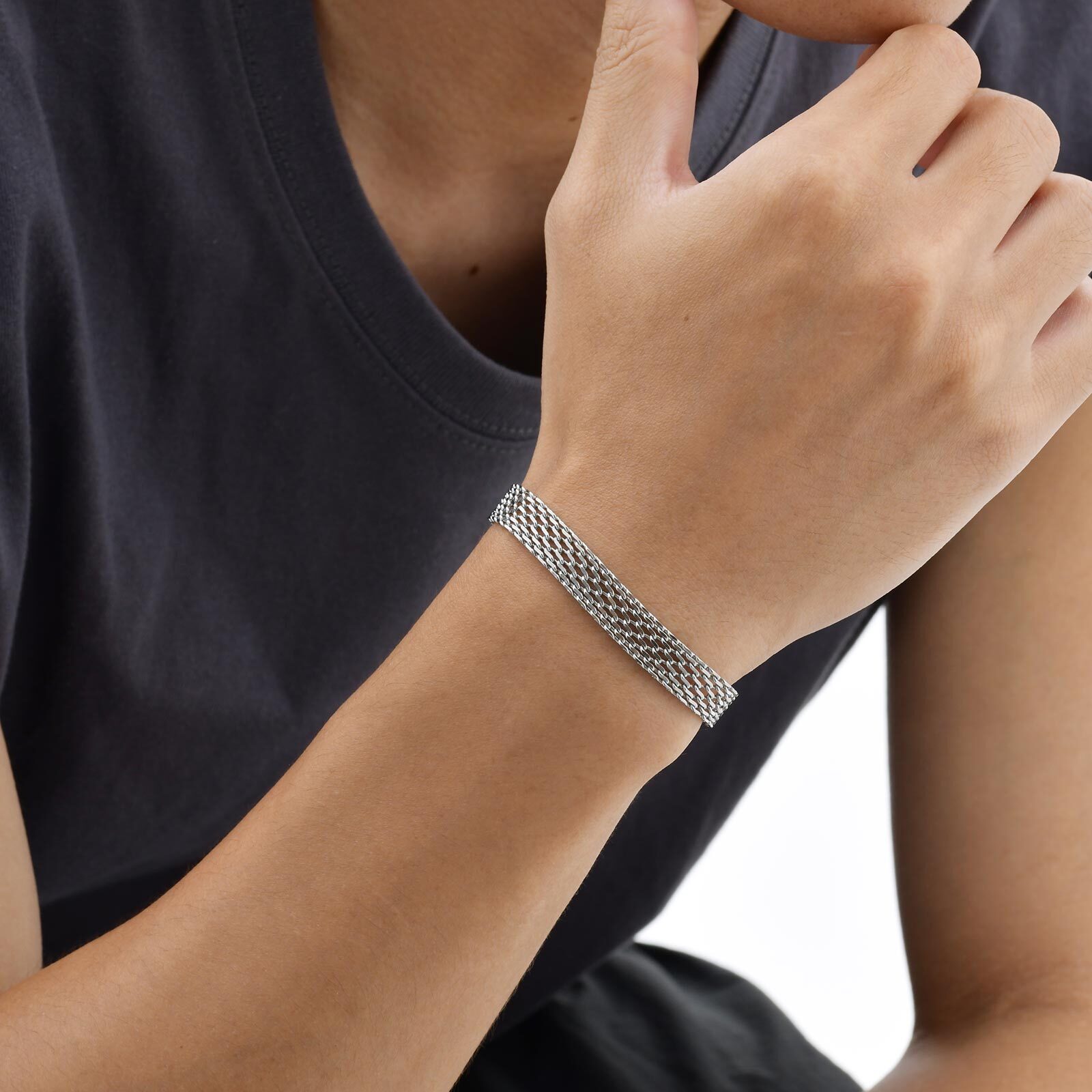 Pulseira de corrente de malha  - Stainless Mesh Band avaliação e preço