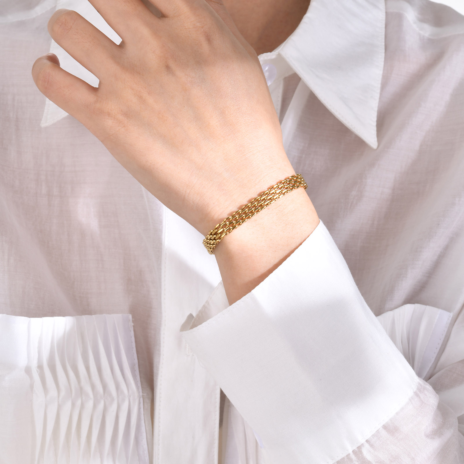 Vnox pulseiras de corrente de  - Stainless Mesh Band avaliação e preço