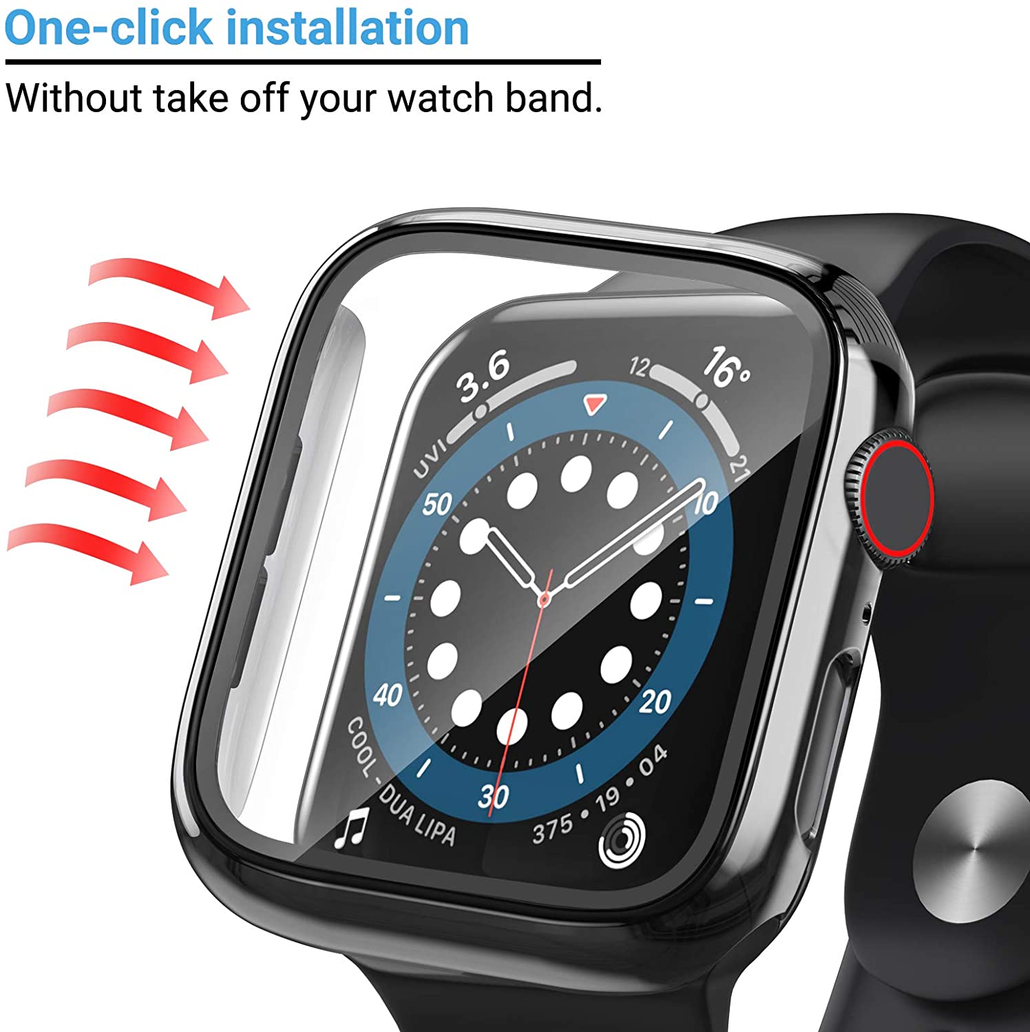 Vidro + capa para apple watch  - Smartwatch Band Accessories avaliação e preço