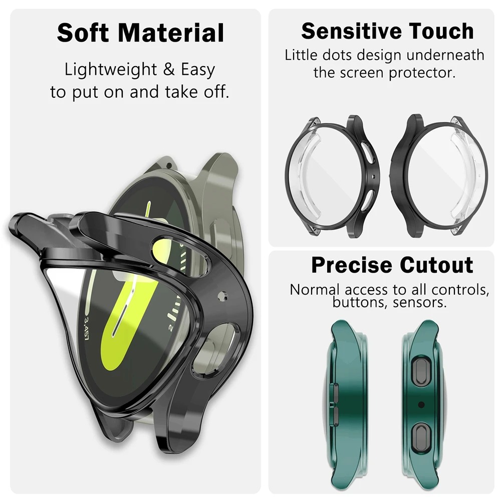 2PCS Capa Transparente de TPU  - Accessories For Galaxy Watch 5 avaliação e preço