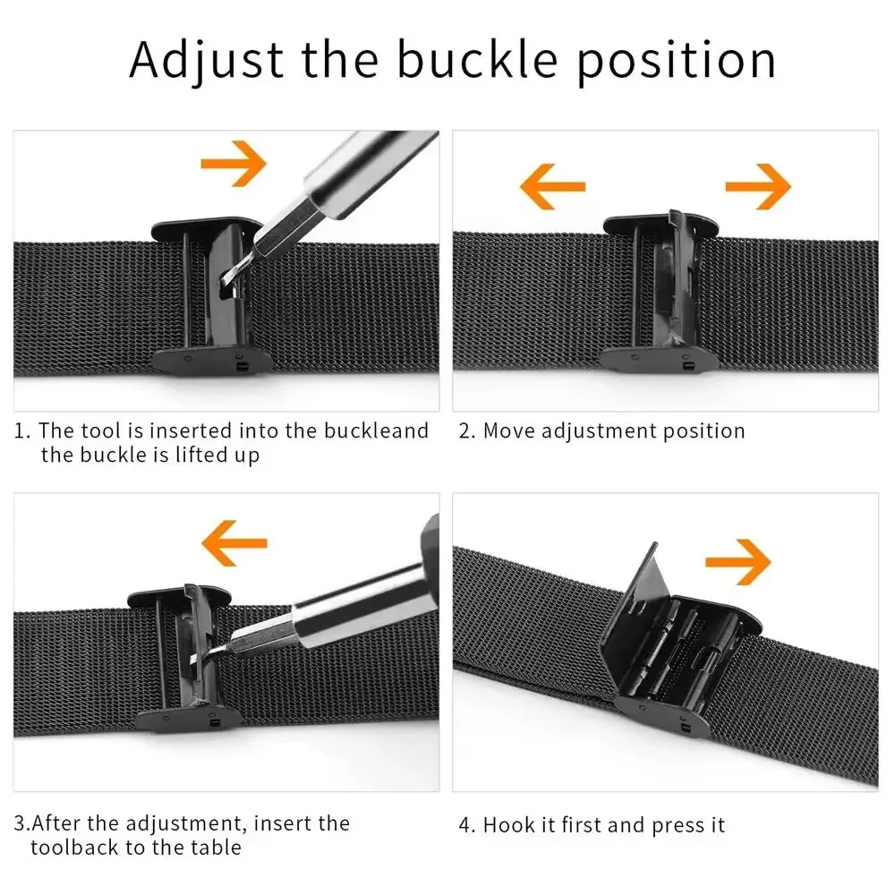 Bandas de metal para Garmin Vi - Stainless Mesh Band avaliação e preço