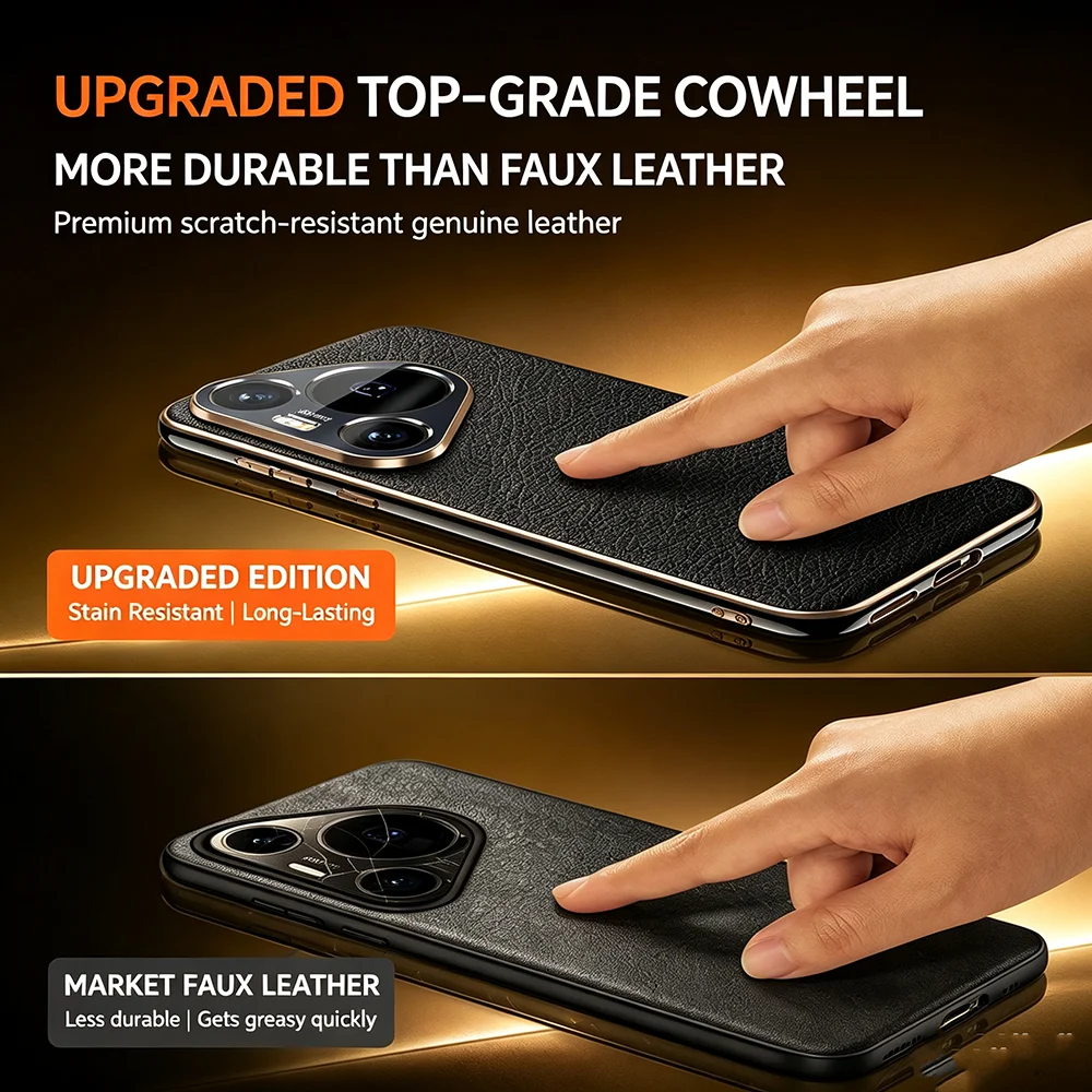 Capa de Telefone em Couro Genu - Huawei Mate 60 avaliação e preço