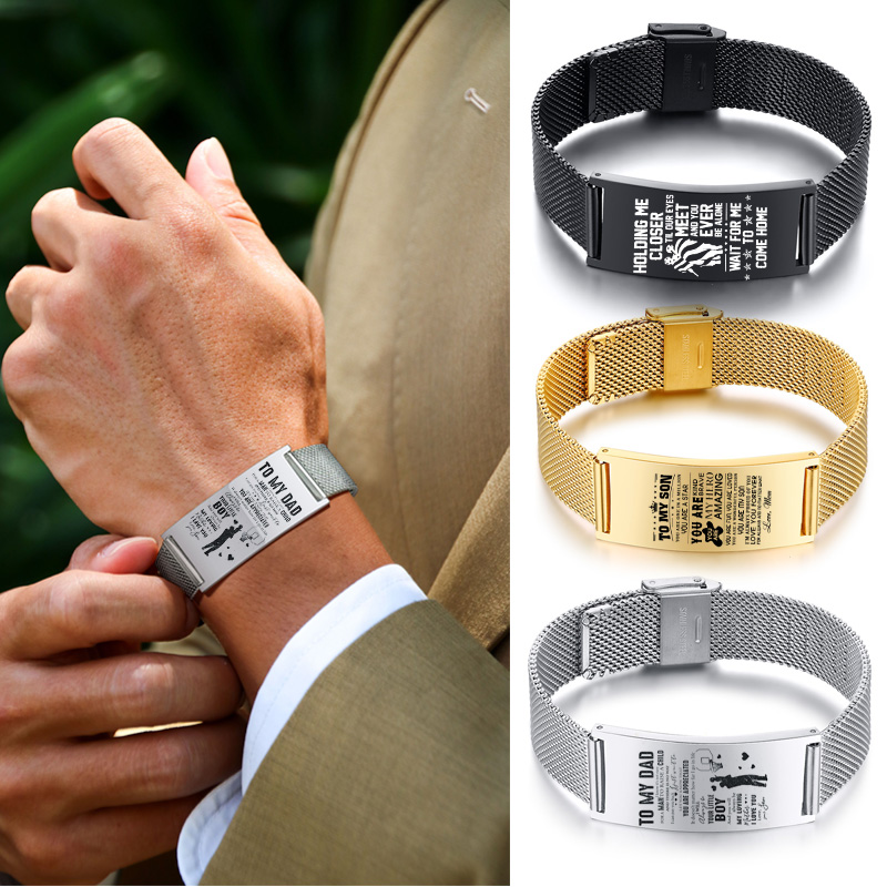 Pulseira masculina com naturez - Stainless Mesh Band avaliação e preço