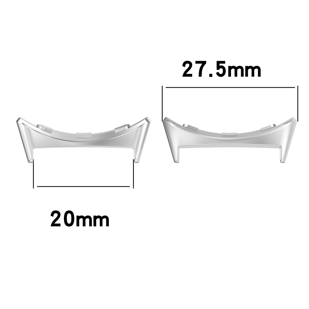 2 pçs 20mm conector de metal p - Smartwatch Band Accessories avaliação e preço