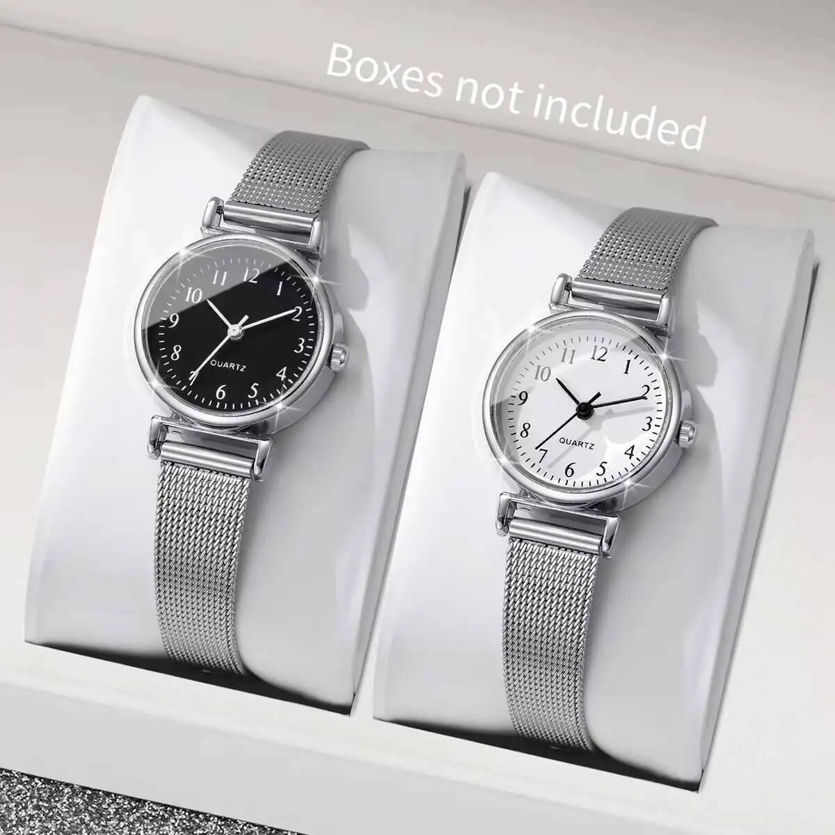 1/2PCS Relógios femininos da m - Stainless Mesh Band avaliação e preço