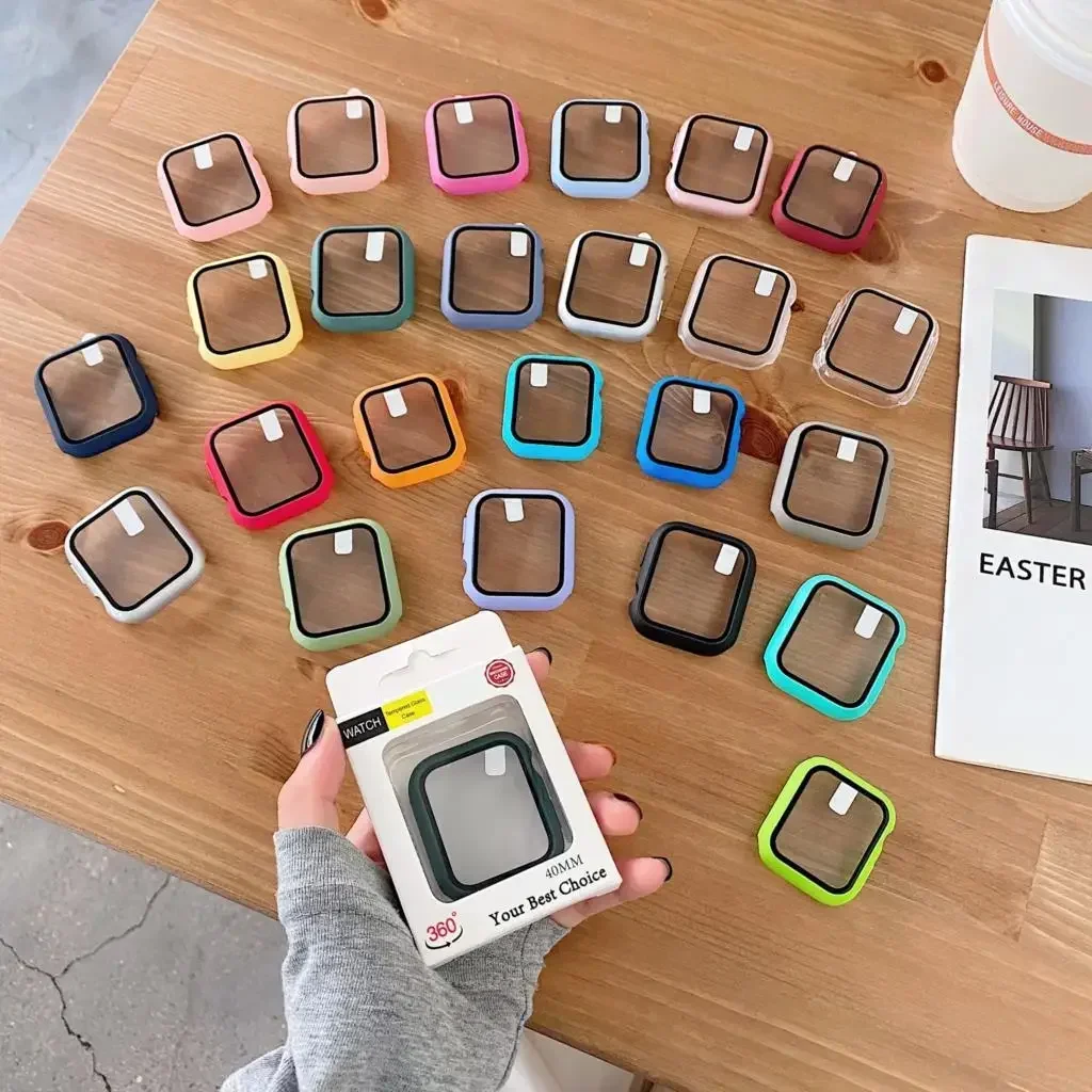 3 pacote de vidro + capa para  - Smartwatch Band Accessories avaliação e preço